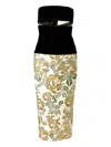 Carolina Herrera Floral-jacquard Midi Dress In Neutral