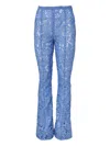 Carolina Herrera Floral-lace Trousers In Blue