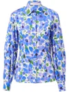 Carolina Herrera Floral-print Blouse In Blue