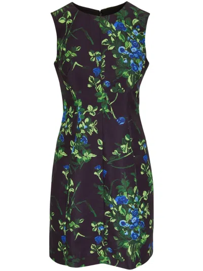 Carolina Herrera Floral-print Dress In Schwarz