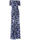 Carolina Herrera Floral-print Gown In Black