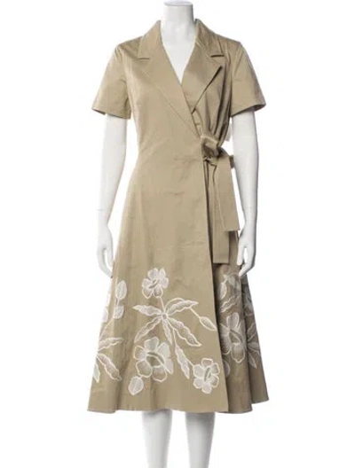 Pre-owned Carolina Herrera Floral Print Jacket W/ Tags In Neutrals