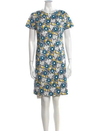Pre-owned Carolina Herrera Floral Print Knee-length Dress In Multi