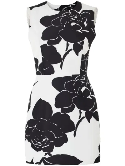 Carolina Herrera Minikleid Mit Blumen-print In Weiss