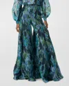 Carolina Herrera Printed Silk Palazzo Pants In Midnightmu