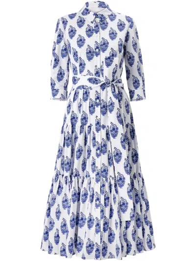 CAROLINA HERRERA FLORAL-PRINT SHIRT DRESS