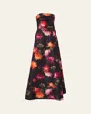 Carolina Herrera Floral-print Strapless A-line Gown In Multi
