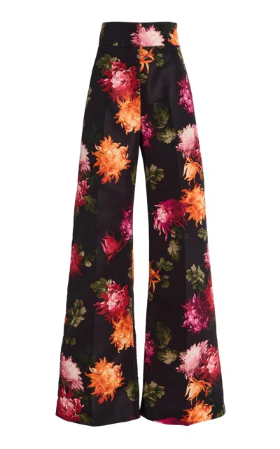 Carolina Herrera Floral-printed Wide-leg Pants