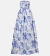 Carolina Herrera Strapless Gathered-bodice Gown