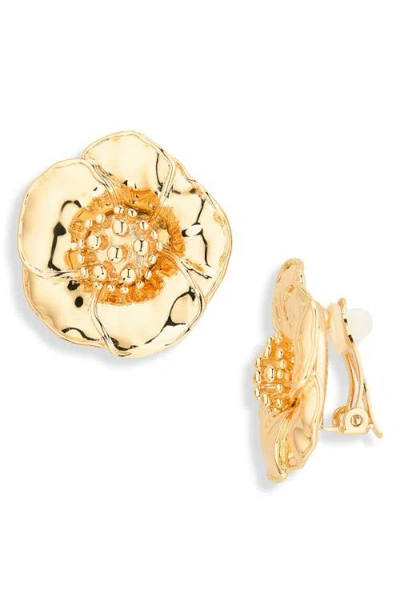 Carolina Herrera Flower Stud Earrings In Gold