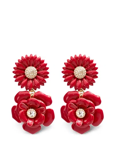 Carolina Herrera Flower-drop Earrings In Multi