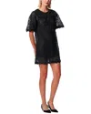 Carolina Herrera Beaded Flutter-sleeve Lace Mini Shift Dress