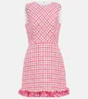Carolina Herrera Sleeveless Tweed Minidress In Flamingo Multi