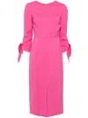 Carolina Herrera Front-slit Midi Dress In Pink
