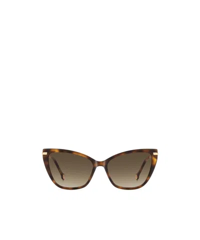 Carolina Herrera Full Frame Sunglasses In Brown