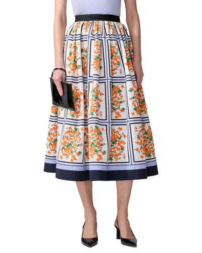 Carolina Herrera Full Midi Skirt In White