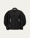 Carolina Herrera Balloon-sleeve Shirt In Black