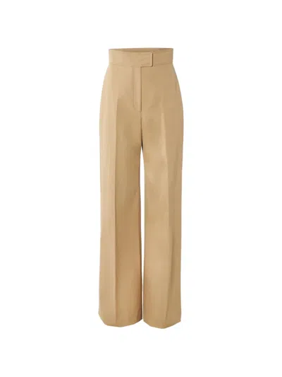 Carolina Herrera Gabardine Wide-leg Diane Pants In Nude