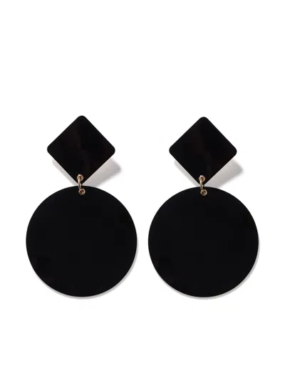 Carolina Herrera Geometri-shapes Drop Earrings In Gold