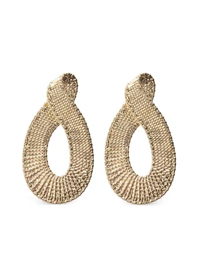 Carolina Herrera Geometric Dangle Earrings In Gold