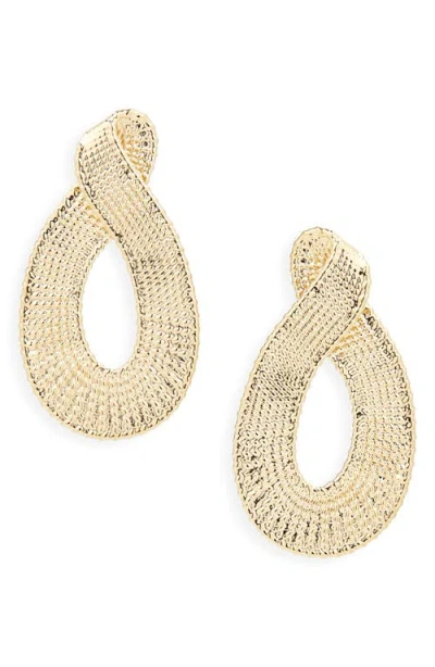 Carolina Herrera Geometric Dangle Earrings In Gold