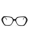 Carolina Herrera Geometric-frame Glasses In 黑色