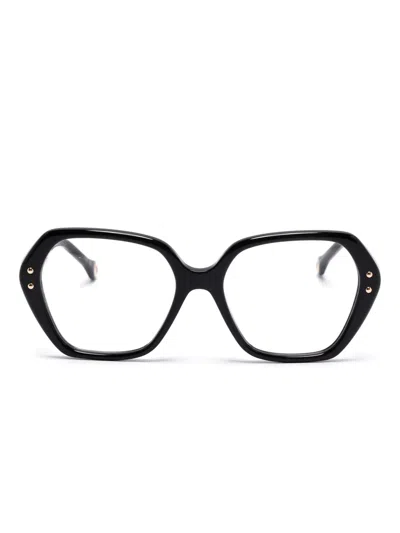 Carolina Herrera Geometric-frame Glasses In 黑色