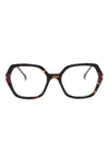 Carolina Herrera Geometric-frame Glasses In 黑色