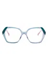 Carolina Herrera Geometric-frame Glasses In Blue
