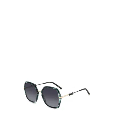 Carolina Herrera Geometric-frame Sunglasses In Green
