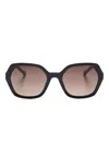 Carolina Herrera Geometric-frame Sunglasses In Black