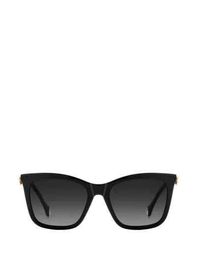 Carolina Herrera Geometric-frame Sunglasses In Black