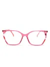 Carolina Herrera Geometric-frames Glasses In 粉色