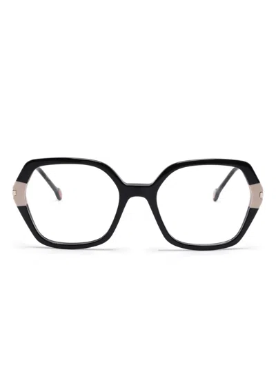 Carolina Herrera Geometric-frames Glasses In Black