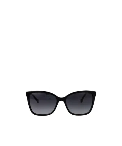 Carolina Herrera Geometric Sunglasses In Black
