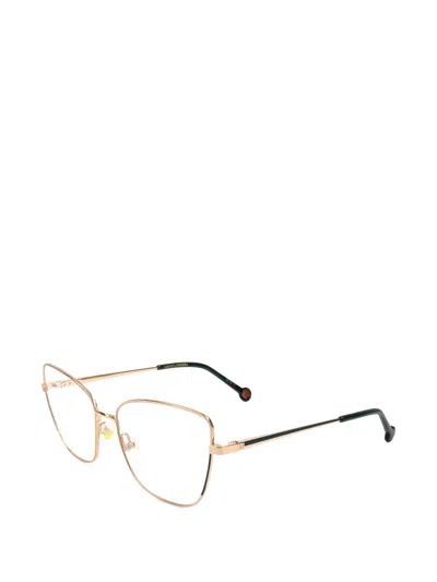 Carolina Herrera Cat-eye Frame Glasses In Gold