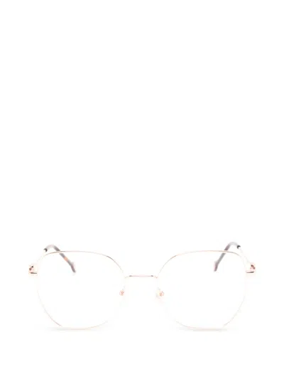 Carolina Herrera Geometric-frame Glasses In Gold