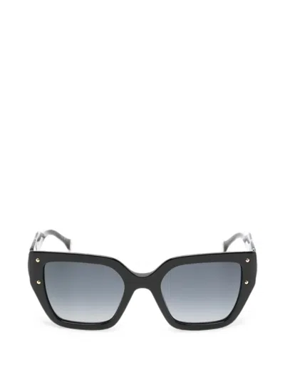 Carolina Herrera Geometric-frame Sunglasses In Black