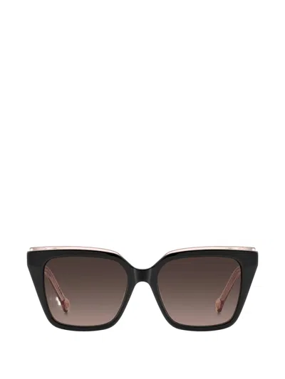 Carolina Herrera Geometric-frame Sunglasses In Black