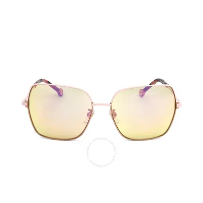 Carolina Herrera Gold Butterfly Ladies Sunglasses She174 2amx 54