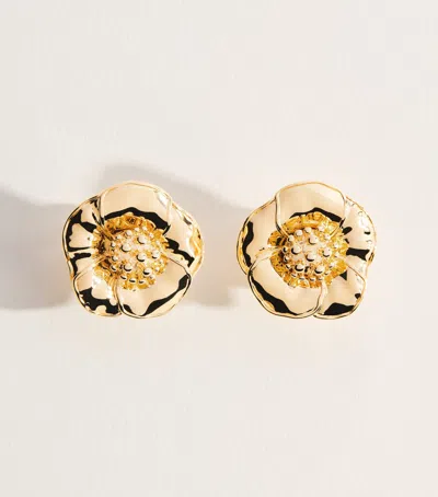 Carolina Herrera Gold-tone Floral Clip-on Earrings