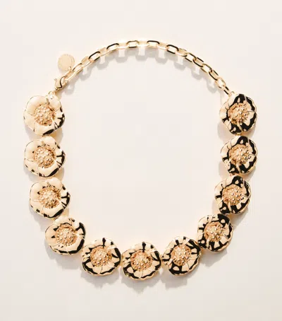 Carolina Herrera Gold-tone Floral Necklace