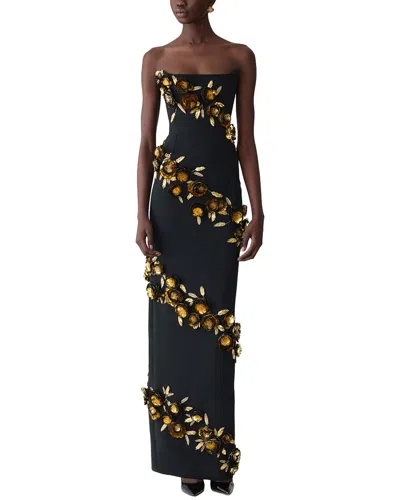 Carolina Herrera Gown In 2-blkmu_black Multi