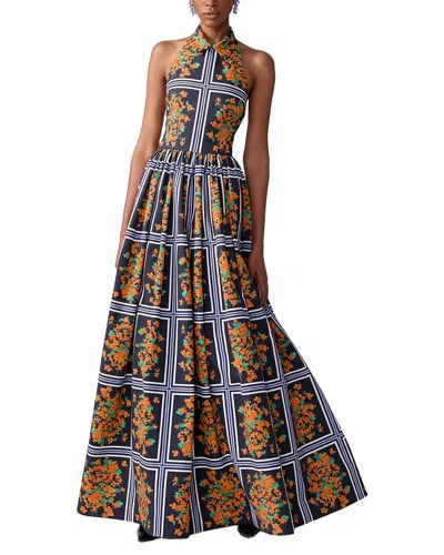 Carolina Herrera Gown In 2-blkmu_black Multi