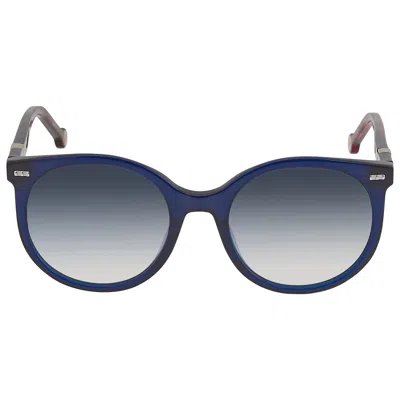 CAROLINA HERRERA CAROLINA HERRERA GRADIENT BLUE ROUND LADIES SUNGLASSES CH 0046/S 0WOI 08 56