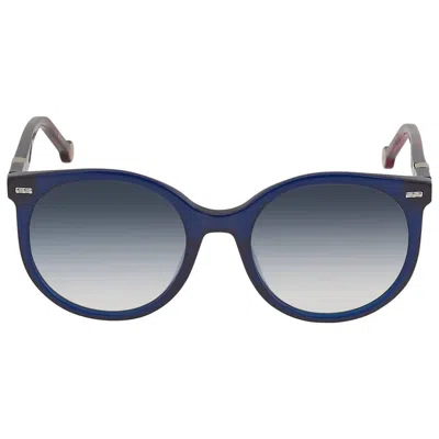 Carolina Herrera Gradient Blue Round Ladies Sunglasses Ch 0046/s 0woi 08 56