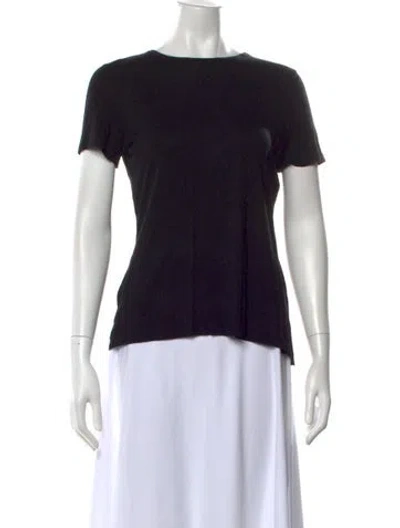 Pre-owned Carolina Herrera Graphic Print Crew Neck T-shirt In Black