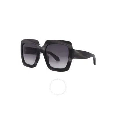 Carolina Herrera Grey Butterfly Ladies Sunglasses Shn636 0796 55 In Black