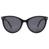 Carolina Herrera Grey Cat Eye Ladies Sunglasses Her 0107/s 0kdx/ir 57 In Black