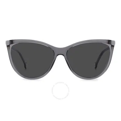 Carolina Herrera Grey Cat Eye Ladies Sunglasses Her 0141/s 0zlp/ir 58 In Gray